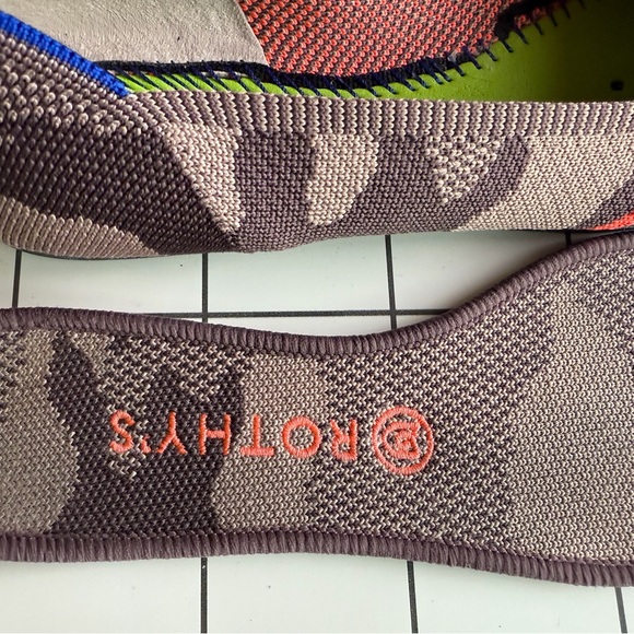 Rothy's 11.5 Camouflage with orange stripe points - Picture 6 of 6